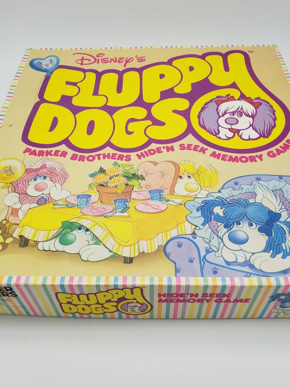 Fluppy Dogs Hiden Seek Memory Game Disney 1986 Rare