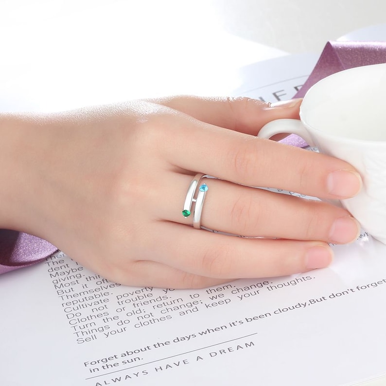 Personalized Engraved Sterling Silver Couples Ring