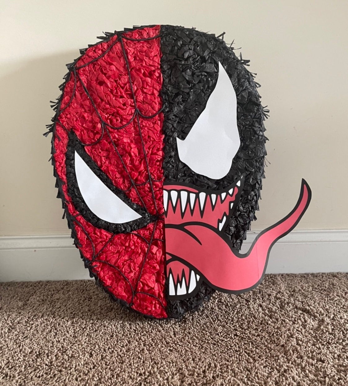 Spiderman Venom Inspired Pinata, Spiderman Venom Party Supplies, Spiderman Venom party, Spiderman Venom Decoration