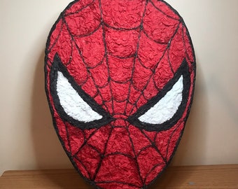 Unique Industries Pull String Spider-Man Multi-color Asymmetrical Birthday  Pinata, 18 x 18