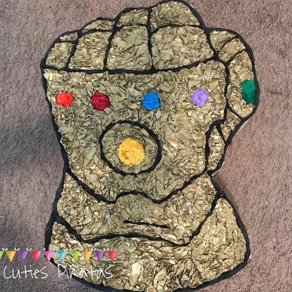 Thanos Gauntlet Pinata Thanos Birthday Party Avengers Theme Etsy