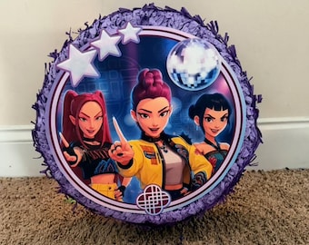 Ready to ship, K Pop Inspired Demon Hunted Pinata, K Pop Birthday Piñata, small size pinata