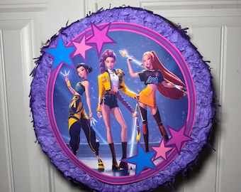 Ready to ship, K Pop Inspired Demon Hunted Pinata, K Pop Birthday Piñata, small size pinata