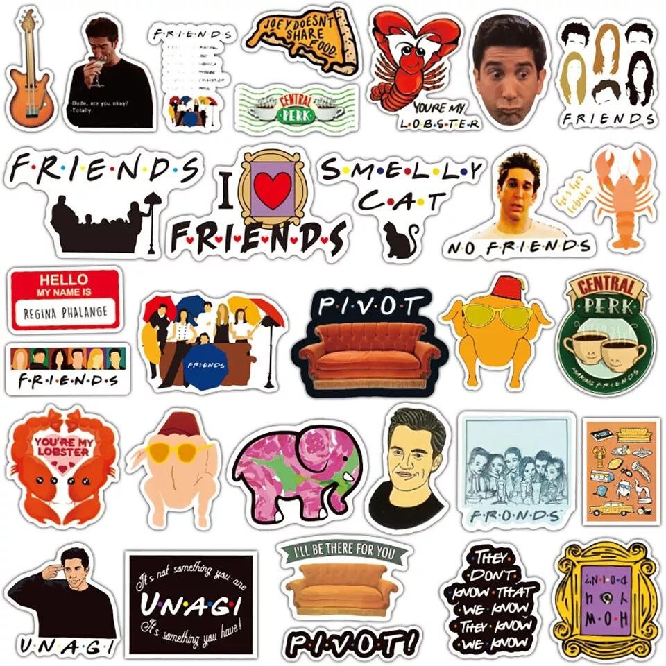 10/50pcs Friends Sticker TV Series Show Gifts for Suitcase DIY