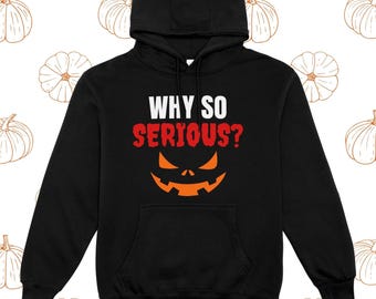 Why So Serious Halloween SVG: Creepy Pumpkin Face Clipart (Digital Download)