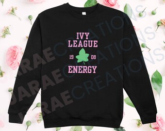 AKA Sorority SVG PNG: Ivy League Energy, Pink and Green (Digital Download)