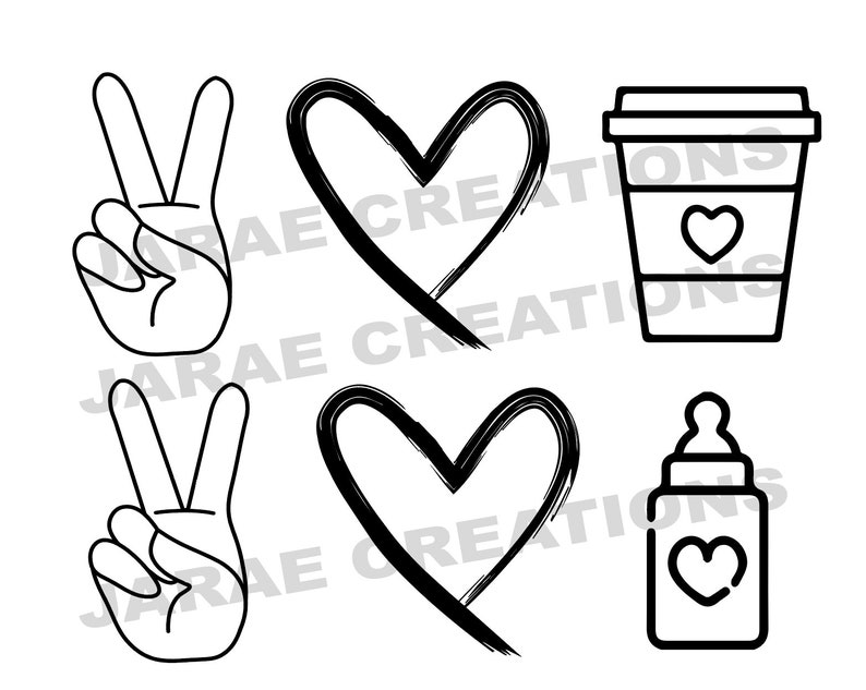 Download Peace Love Coffee svg Mommy and Me svg png Peace Love Milk svg | Etsy