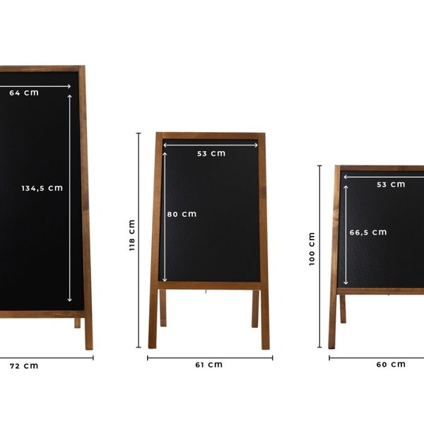 Werbeaufsteller für Restaurants, Cafés, Bars und sonstige Ladengeschäfte – rustikaler Holz Kundenstopper – wasserfeste Kreidetafel