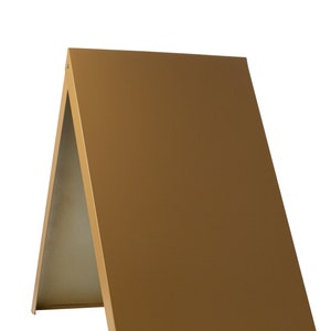 Werbeaufsteller Magnetisch Kundenstopper Kreidetafel Gehwegaufsteller Werbetafel Doppelseitig Metall Wasserfest 100x65 cm zum Aufdruck Gold