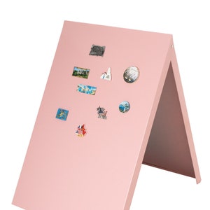 Werbeaufsteller Magnetisch Kundenstopper Kreidetafel Gehwegaufsteller Werbetafel Doppelseitig Metall Wasserfest 100x65 cm zum Aufdruck Pink