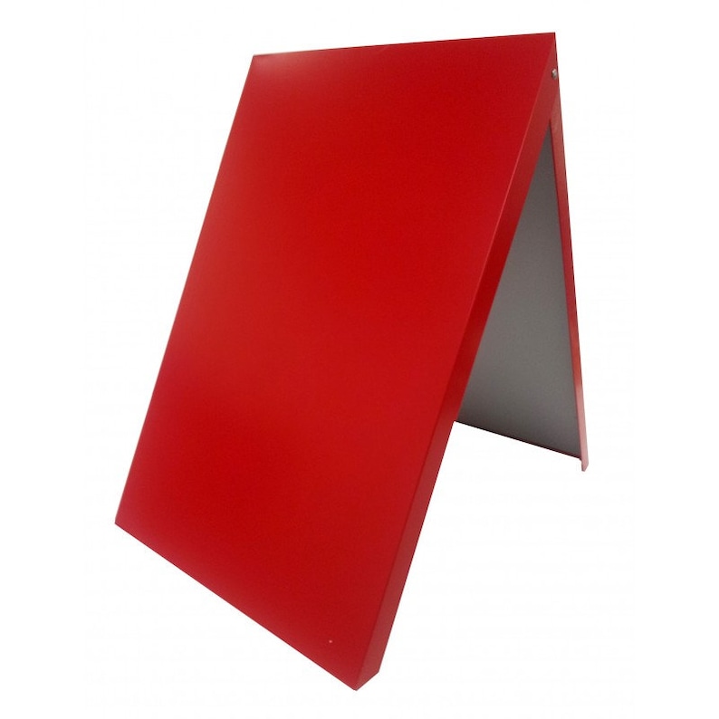 Werbeaufsteller Magnetisch Kundenstopper Kreidetafel Gehwegaufsteller Werbetafel Doppelseitig Metall Wasserfest 100x65 cm zum Aufdruck Red
