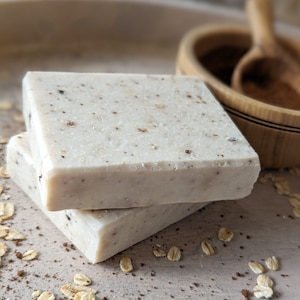 Gentle Exfoliating Bar Soap with Upcycled Local Coffee Grounds, Oatmeal, and Sea Salt