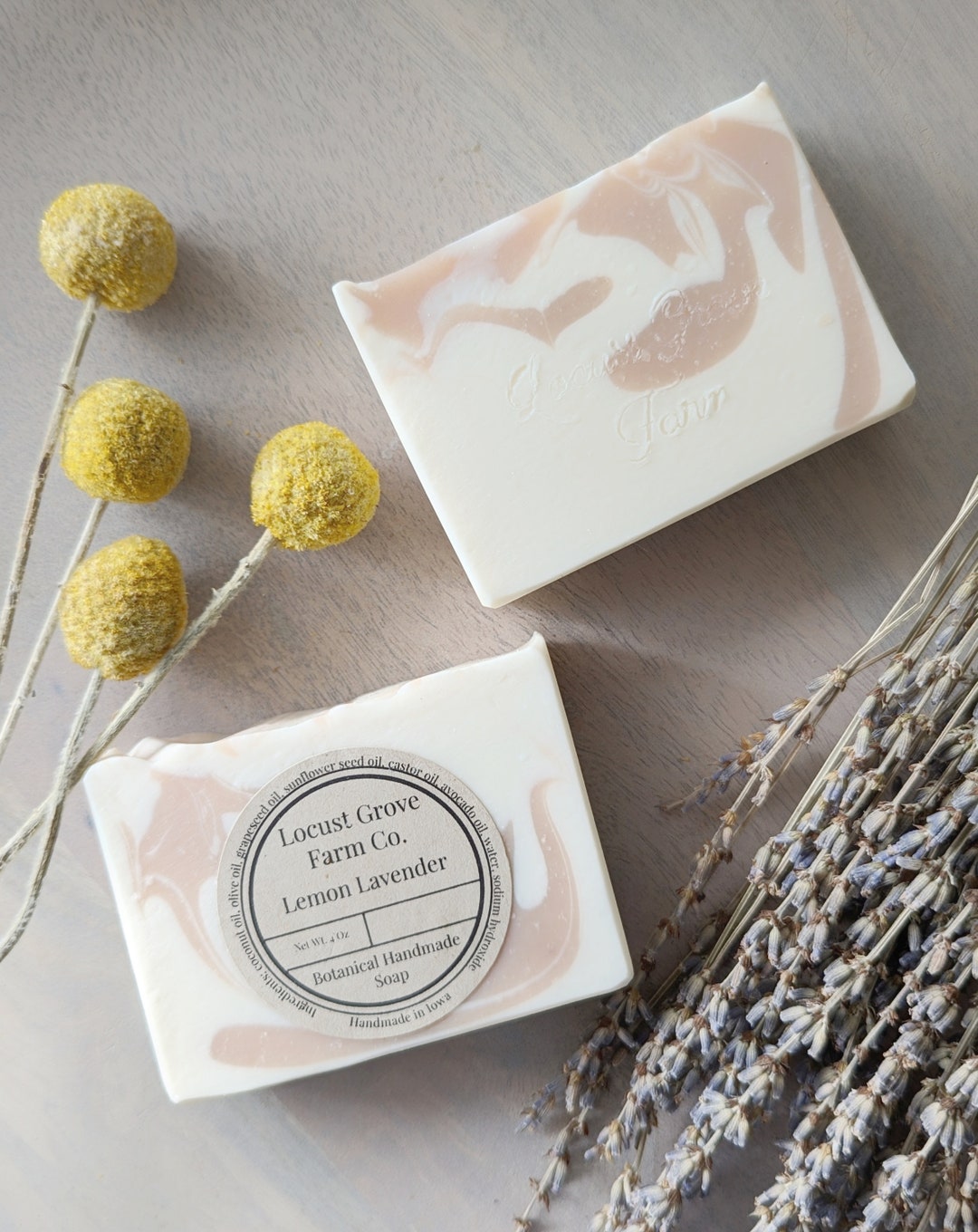 Lemon Lavender Handmade Bar Soap With Essential Oils - Etsy