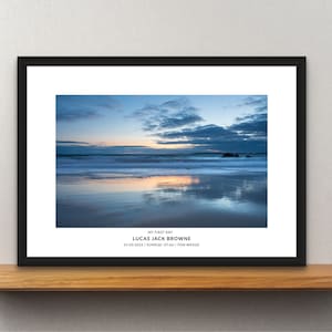 New Beginnings! Personalised Sunrise Print for New Parents, Thoughtful and Unique Present for Mums & Dads to Welcome Your Little One