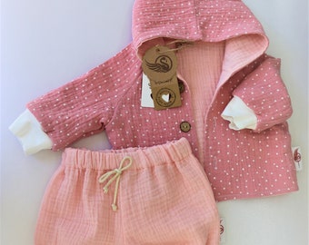 100% Eco-Baumwoll Jacke und Shorts Set