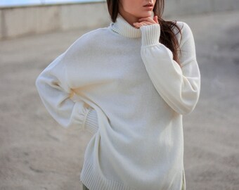 Side Slit Sweater - Etsy