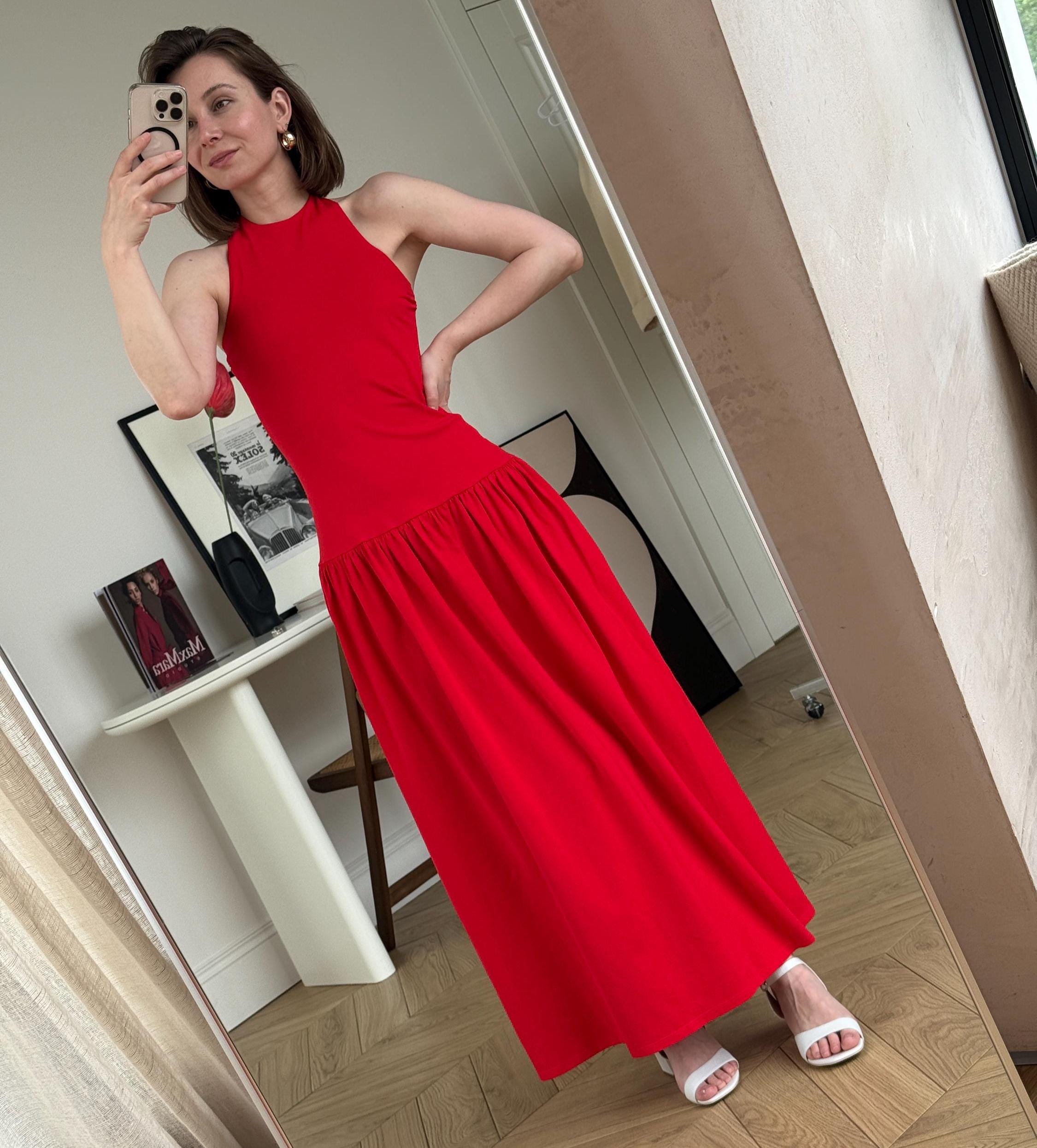open lace back dress Narciso Rodriguez Red Jersey Sleeveless Spandex Dress sz 4 l Michael's  Luxury Consignment – Michael's Consignment NYC main image 0