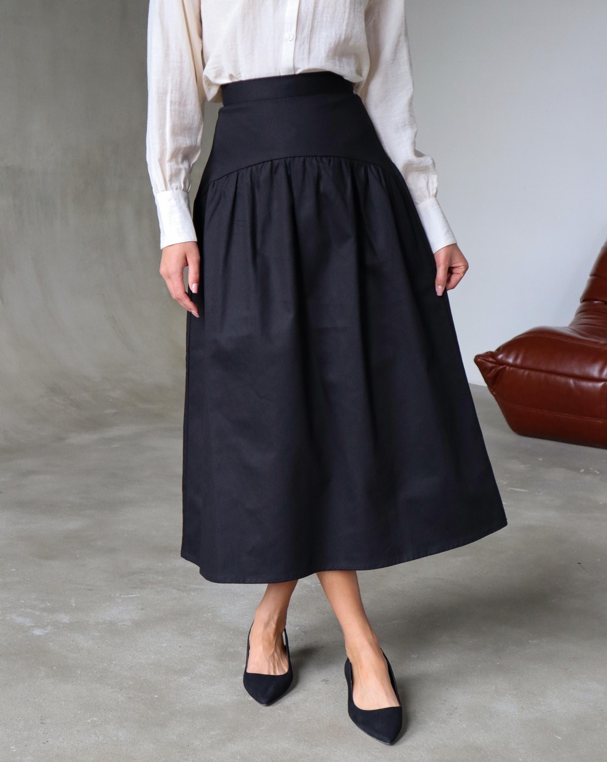スカート 1870s~1880s Cotton Dot Skirt 1870s~1880s Cotton Dot Skirt – makky