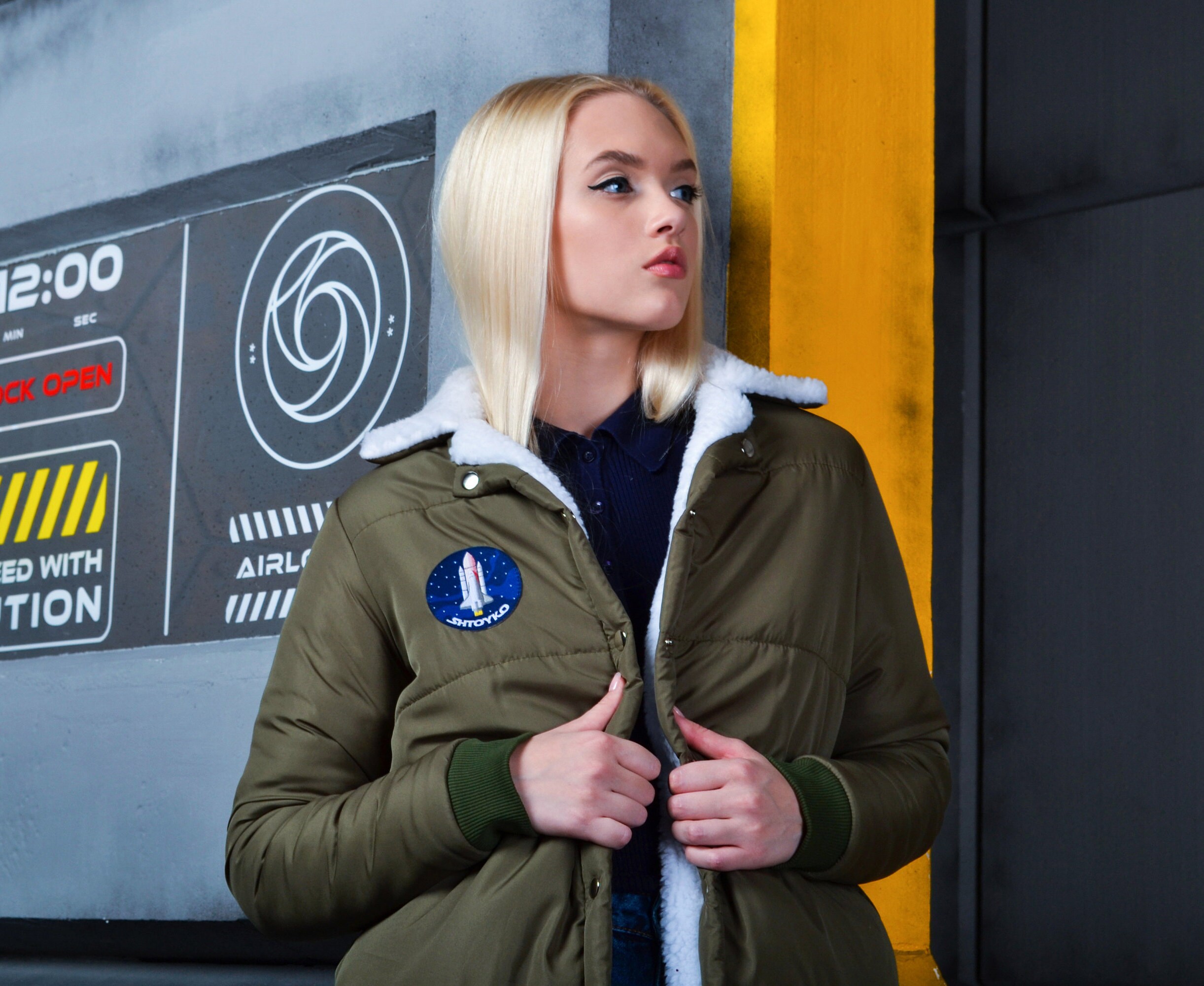 winter buttoned casual quilted coat