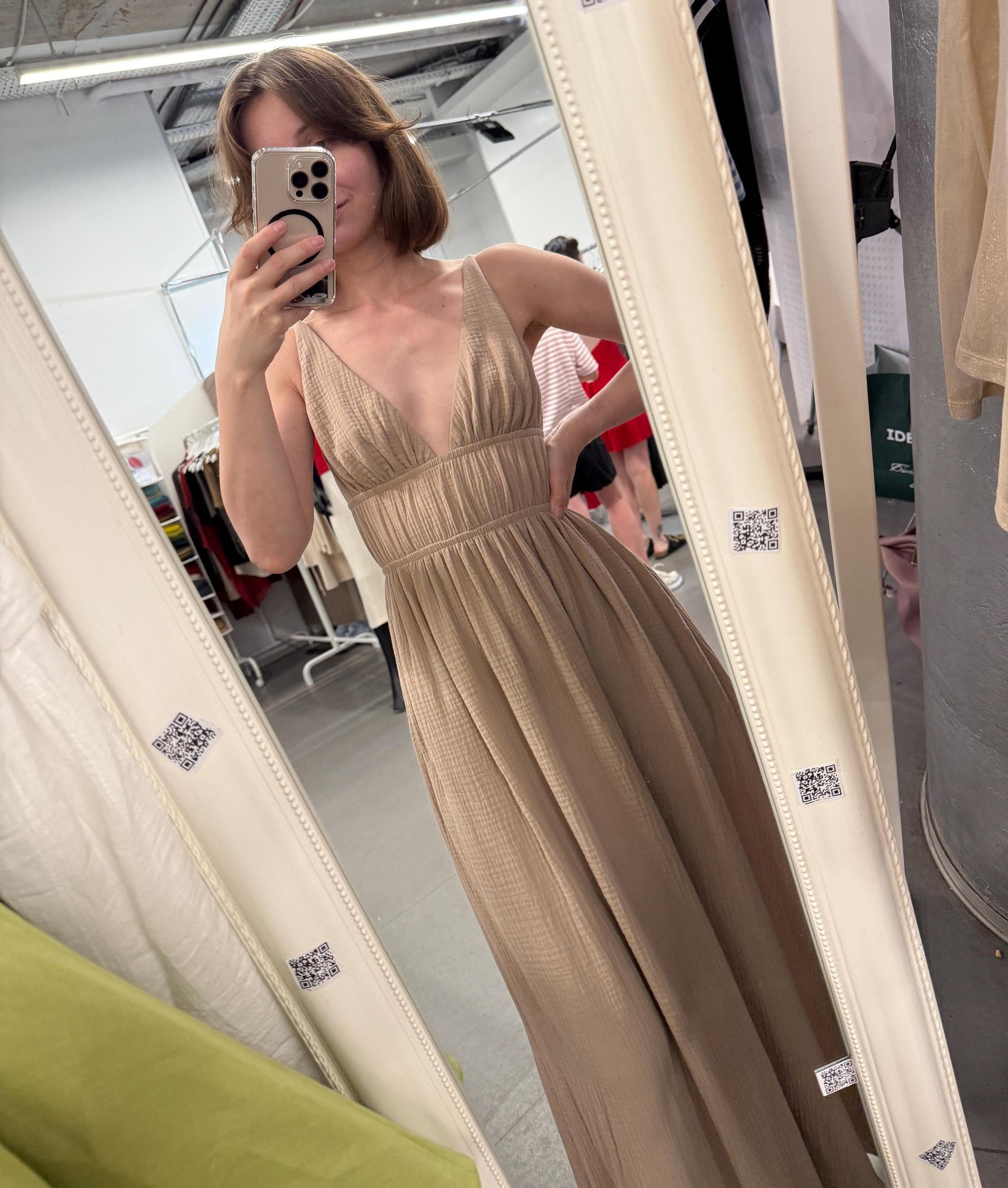 White Backless Goddess Dress: Grecian Boho Maxi Organic Cotton