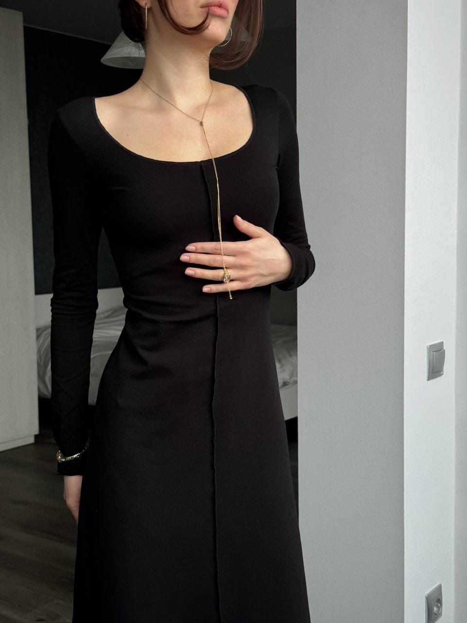 sachin and babi light blue dress Minimalist Grey Tight Maxi Dress, Fitted Bodycon Dress for Women Casual Chic Long Sleeve Cotton Dress, Spring Fit and Flare Scoop Neck Dress