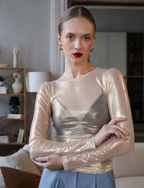 トップス VALLAN Decollete Gather Sheer Tops Decollete Gather Sheer Tops – VALLAN