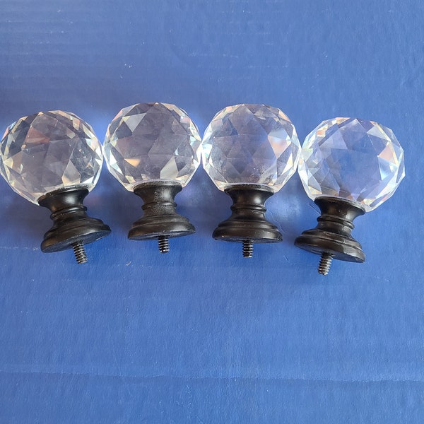 Vintage Lead Crystal Finials