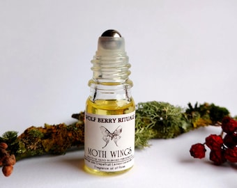 Moth Wings - Rose, Citrus, Herbaceous, Floral Perfume Oil, Rollerball Perfume Oil, Fairy Fragrances, Witchy Anointing oils, Cruelty Free