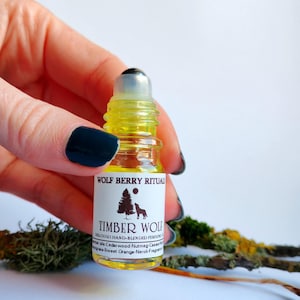 Timber Wolf - Citrus, Woods, Earth, Grounding Perfume Oil, Rollerball Perfume Oils, Unisex Fragrances, Cruelty Free