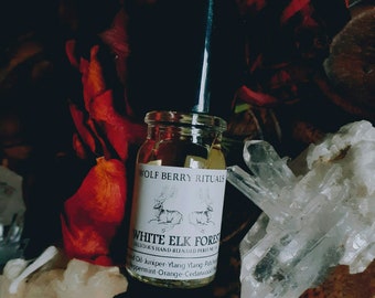 White Elk Forest | Perfume Oil 5ml | Roll On Oil | Rain Dew | Dark Patchouli | Witchcraft Oil | Gothic Fragrances | Spell Oil | Ritual Oil