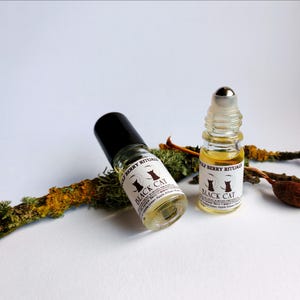 Black Cat - Fruity, Earthy, Green Apple, Spicy Perfume Oil, Rollerball Perfume Oil, Gothic Fragrances, Cruelty Free