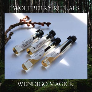 Wendigo Perfume Oil Sample – Apple and Dark Floral Scent, Witchy Travel Fragrance, Ritual Oil, Spiritual Gift for Witches, Mythical Perfumes