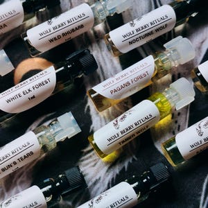 Coffret d&#39;échantillons d&#39;huiles de parfum gothique - Rituels de baies de loup - Parfums de sorcière