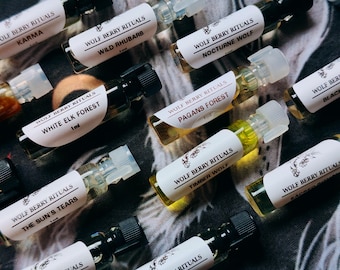 1ml Perfume Oil Samples - Fragrance Testers, Glass Vials, Witchy Fragrances, Scent Samples
