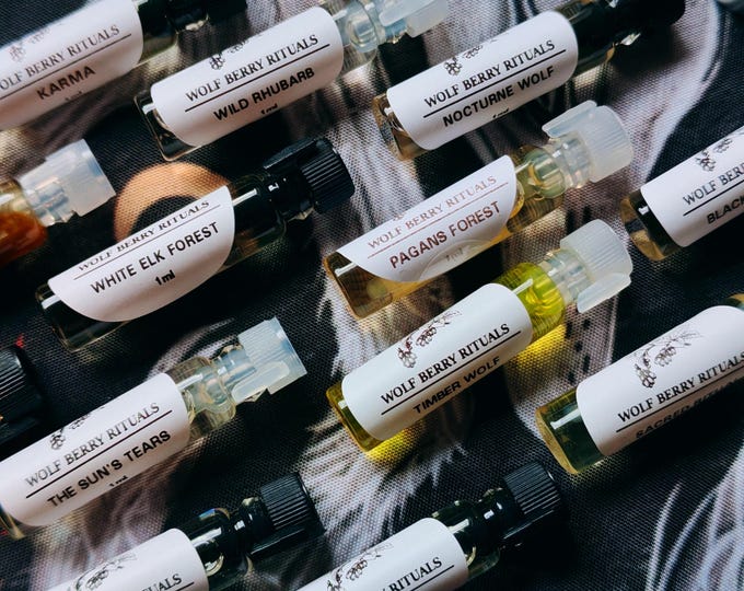 1ml Perfume Oil Samples - Fragrance Testers, Glass Vials, Witchy Fragrances, Scent Samples