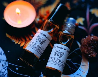 Black Magick Perfume Oil: Chocolate And Ginger, Dark Gothic Fragrances, Witchy Scent