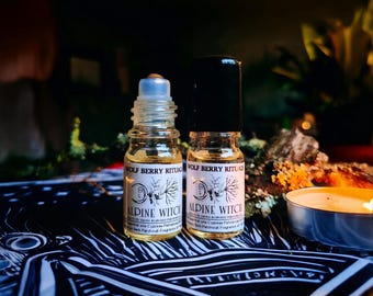 Aceite perfumado de bruja alpina: Musgo, vainilla, aromas especiados, fragancia de brujería