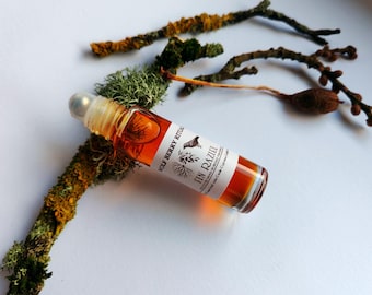 Fin Raziel Perfume Oil: Smokey Firewood, Forest Witchcraft Fragrance