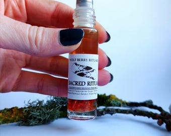 Sacred Ritual Perfume Oil Rollerball: Earthy Incense, Resinous Scented