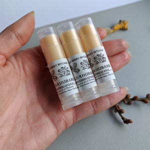 Wild Rhubarb Lip Balm: Organic Shea Butter, Cocoa Butter