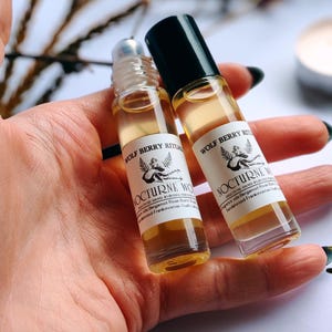 Nocturne Wolf Perfume Oil: Burnt Sugar, Ritual Incense Rollerball