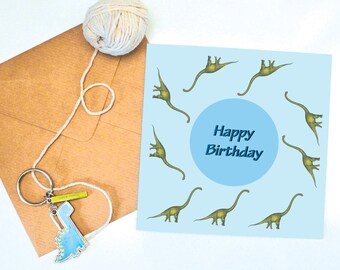 Cute Diplodocus Birthday Card – Kids First Birthday