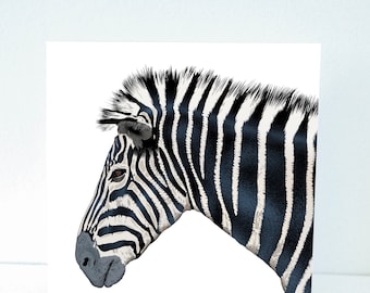 Zebra Greeting Card - Animal Card - Safari Card
