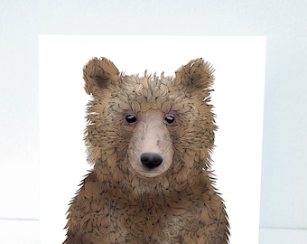 Bear Greetings Card - Bear Hug Card - Cute Bear Card - Animal Card