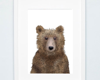 Bear Print, Bear Hug Print,  Bear Art,  Animal Print
