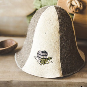 5 styles Sauna Hat 100% Natural Wool Felt with Finely Embroidered Logo, Great Gift, the Highest Qualityt zdjęcie 1