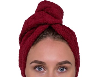 Organic Cotton Twist Hair Towel Wrap: Quick Drying Bath Turbie