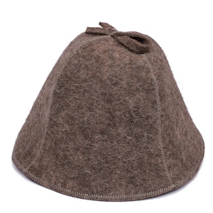 Sauna Hat 100% Natural Wool Felt with Hook, Great Gift, the Highest Qualityt, Saunahut image 1