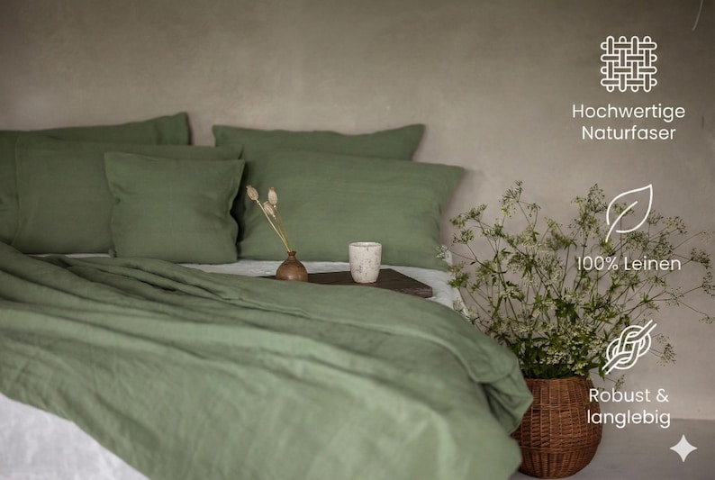 Washed Linen Bedding Set: Pure European Linen Duvet Cover image 10
