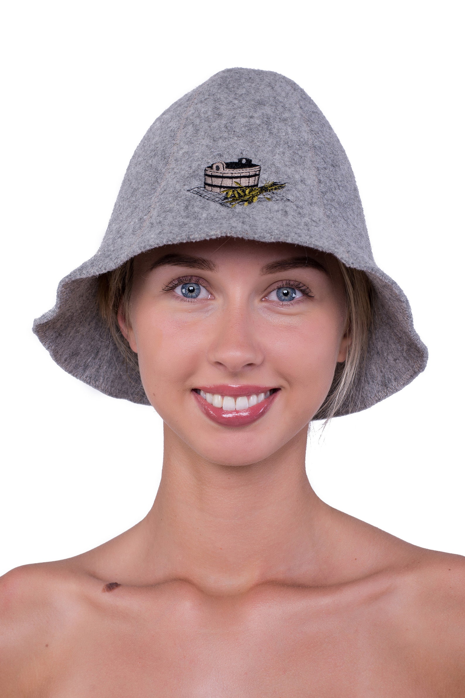 3 Styles Sauna Hat Natural Wool With Finely Embroidered Logo Etsy